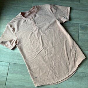 BYLT Shirt - Large - Henley Short Sleeve - Drop Cut
